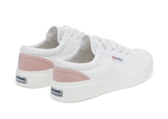 Superga 2630 Stripe Padded White-Pink Dusty
