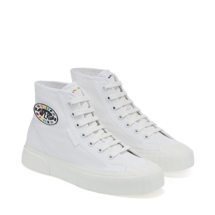 Superga 2696 Stripe Multicolor Logo White Multicolor