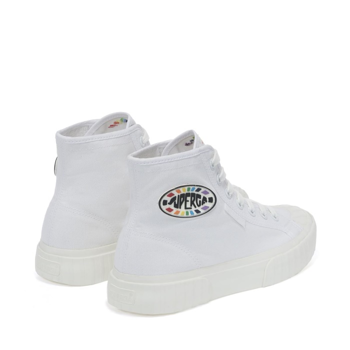 Superga 2696 Stripe Multicolor Logo White Multicolor