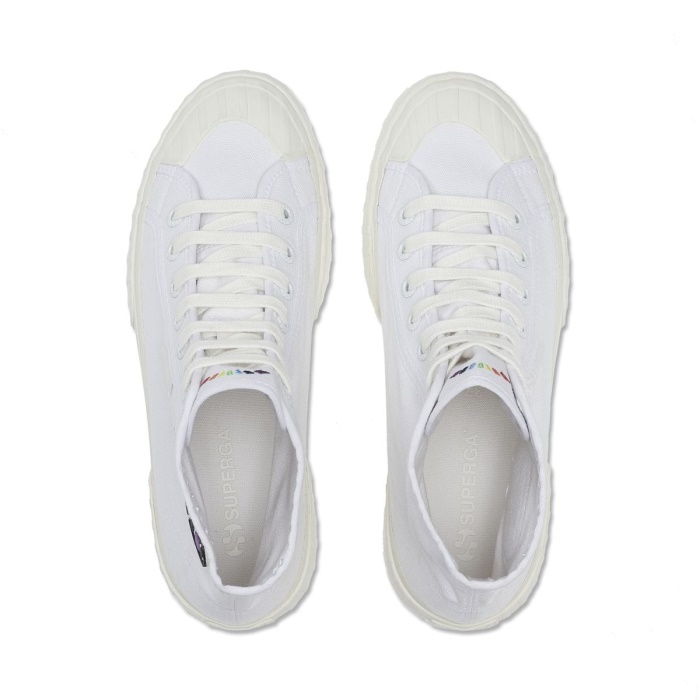 Superga 2696 Stripe Multicolor Logo White Multicolor