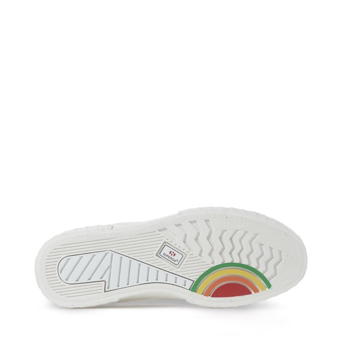Superga 2696 Stripe Multicolor Logo White Multicolor