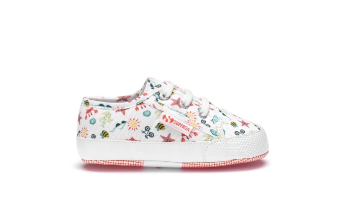 Superga 4006 Baby Prints White-Multicolor Seastar