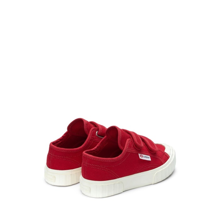 Superga 2630 Kids Stripe Straps Red Flame