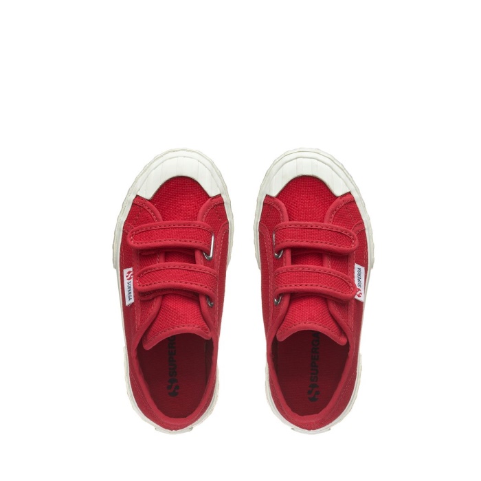 Superga 2630 Kids Stripe Straps Red Flame