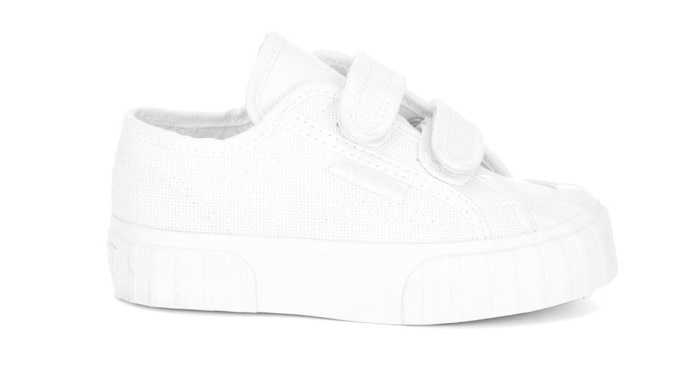 Superga 2630 Kids Stripe Straps Total White-White