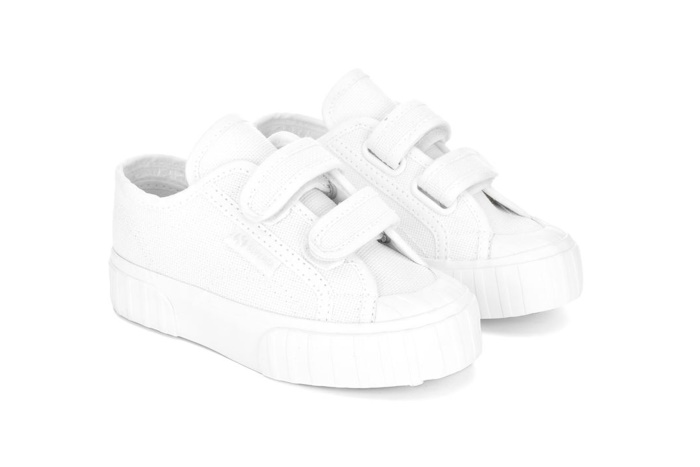 Superga 2630 Kids Stripe Straps Total White-White