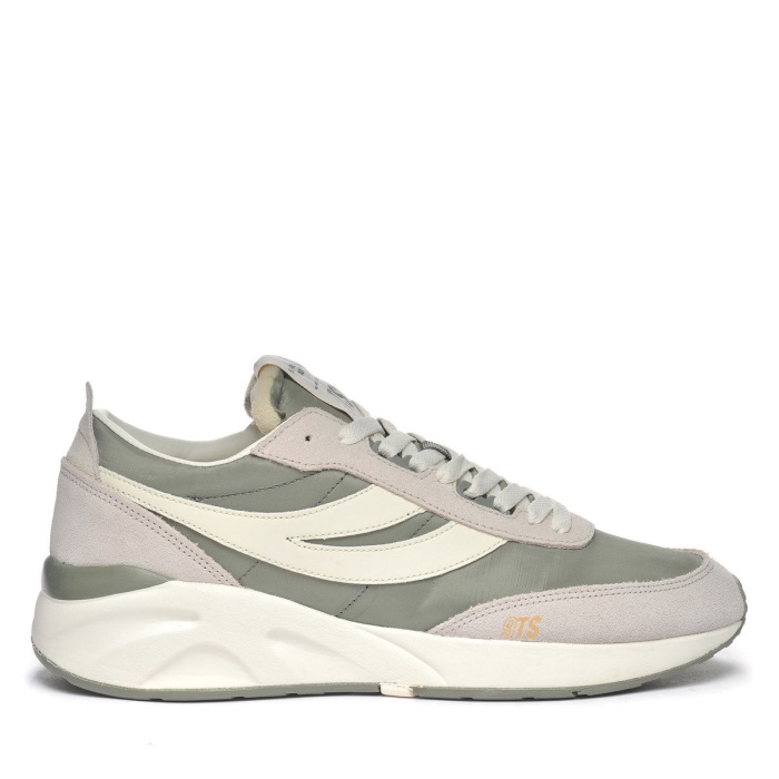 Superga 4089 Training 9Ts Slim Beige Gesso-Green Safari-White