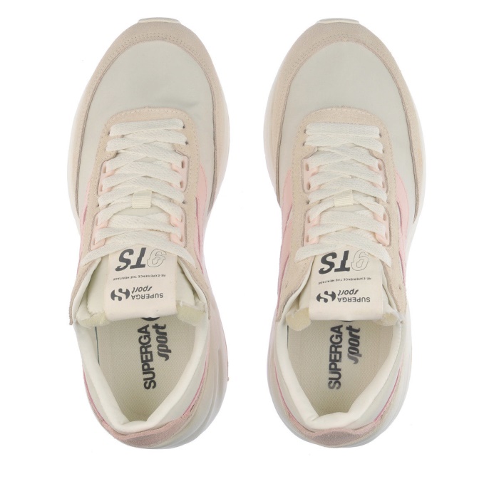Superga 4089 Training 9Ts Slim White Avroio-Pink Ash-Beige Lt