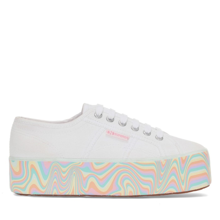 Superga 2790 Multicolor Liquify Sole White-Multicolor Pastels