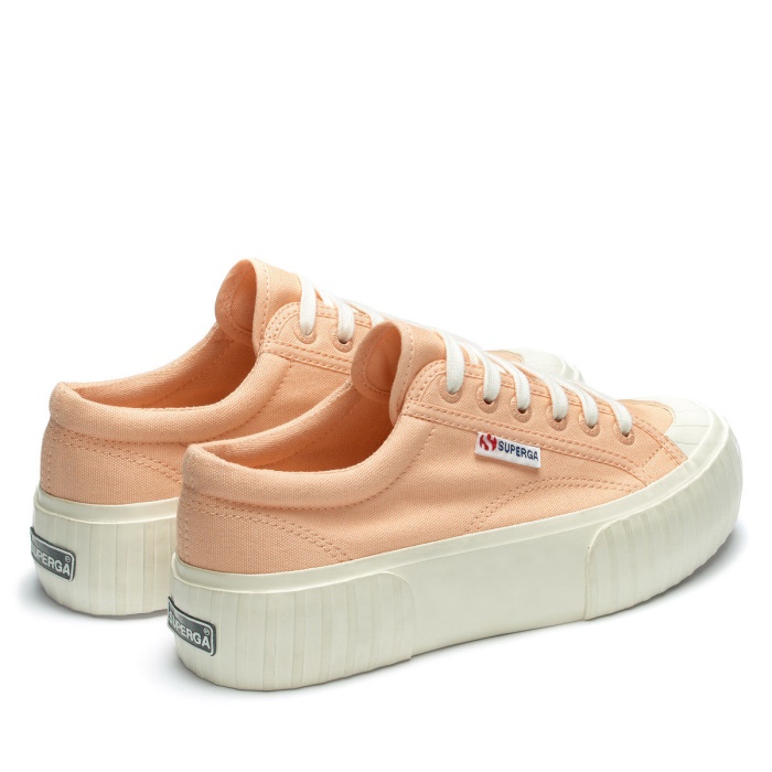 Superga 2631 Stripe Platform Pink Peach-F Avorio