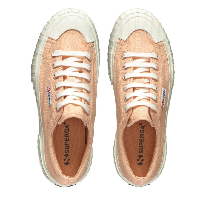 Superga 2631 Stripe Platform Pink Peach-F Avorio