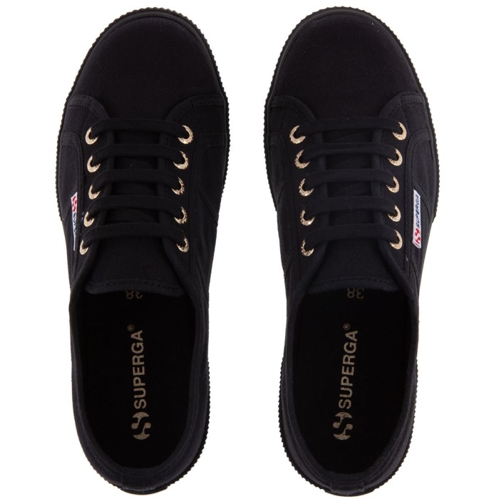 Superga 2950 Cotu Black-Pale Gold