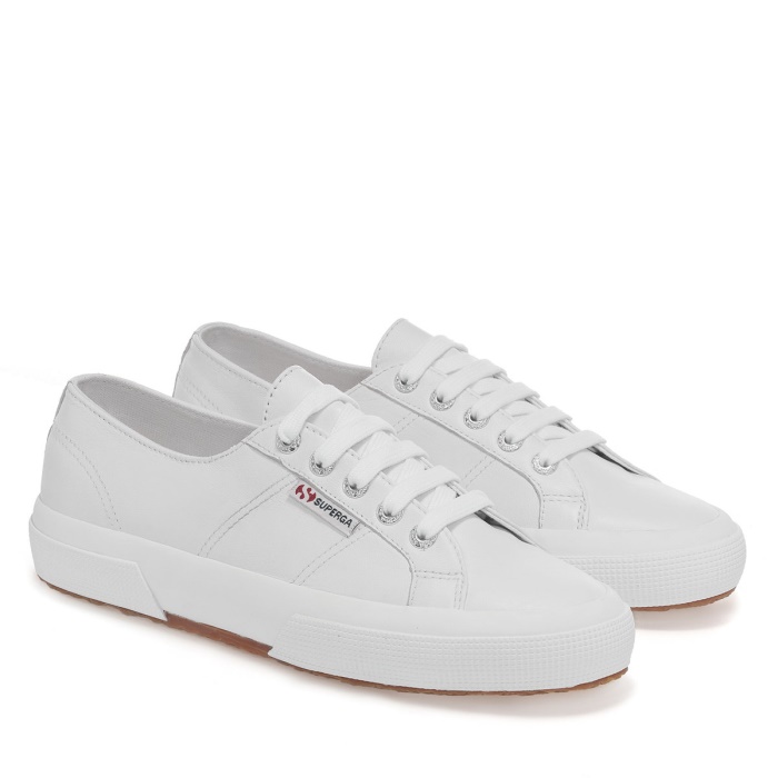 Superga 2750 Nappa Lea Optical White