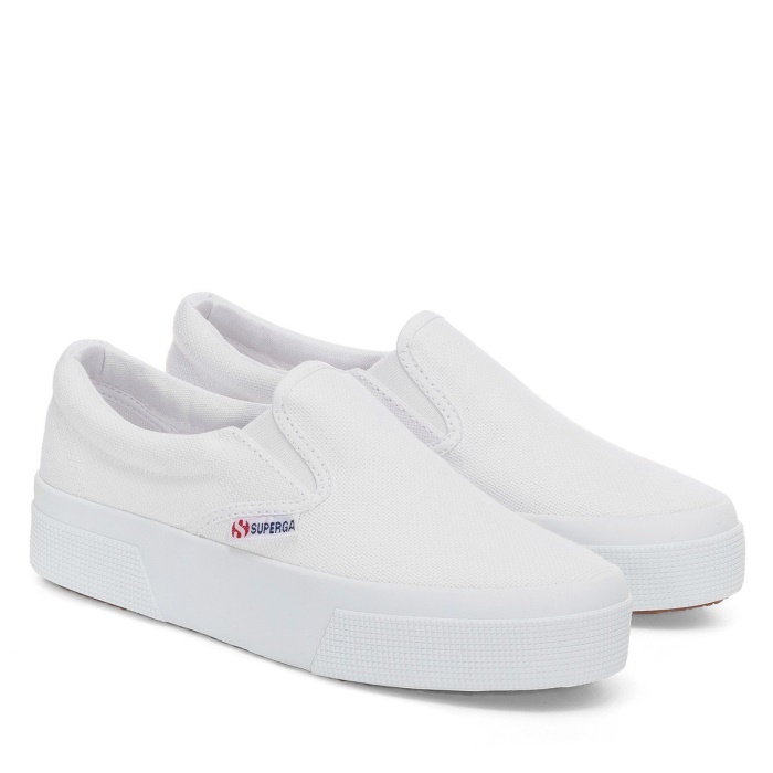Superga 2740 Platform Slip On White