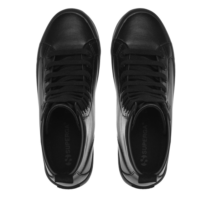 Superga 2643 Alpina Faux Leather Total Black