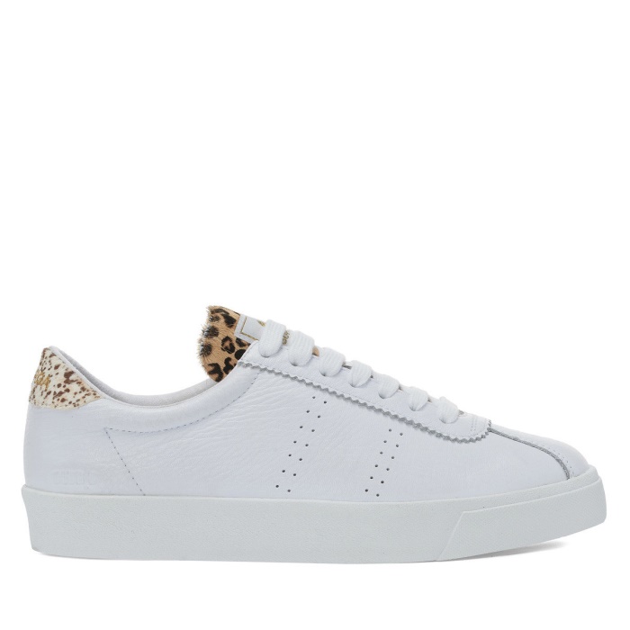 Superga 2843 Club S Calfhair Details White Spots Leopard