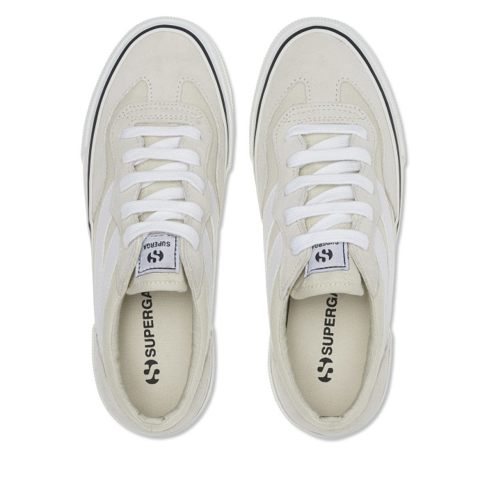 Superga 3041 Revolley Colourblock Platform White Milk-White
