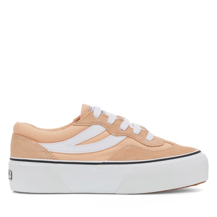 Superga 3041 Revolley Colourblock Platform Pink Peach-White
