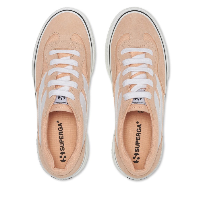 Superga 3041 Revolley Colourblock Platform Pink Peach-White