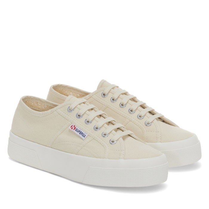 Superga 2740 Platform Beige Lt Eggshell-F Avorio