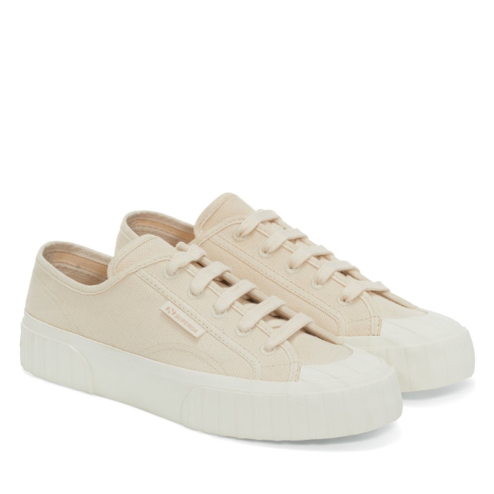 Superga 2630 Stripe Organic Canvas Beige Raw