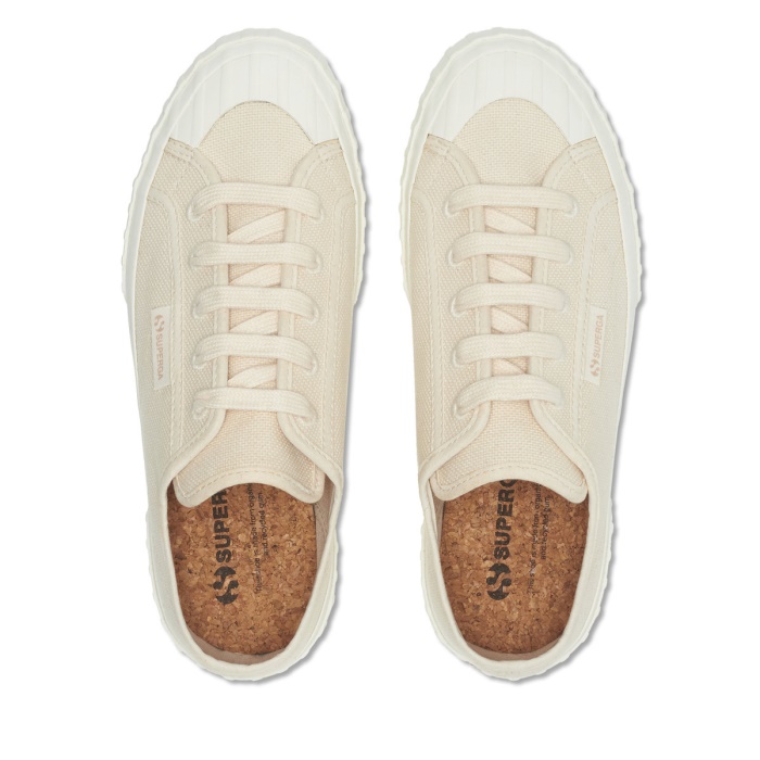 Superga 2630 Stripe Organic Canvas Beige Raw