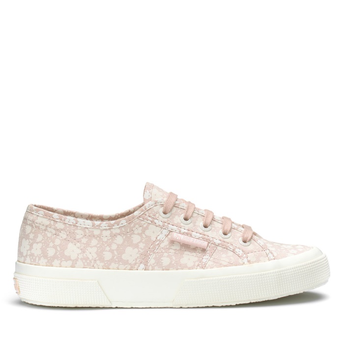 Superga 2750 Flower Print White Avorio-Pink Skin