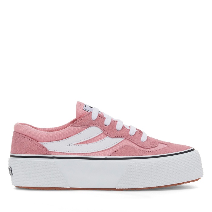 Superga 3041 Revolley Colourblock Platform Pink -White