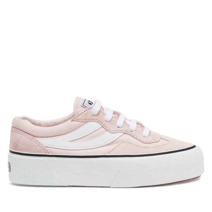 Superga 3041 Revolley Colourblock Platform Pink Ish-White