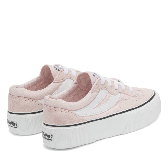 Superga 3041 Revolley Colourblock Platform Pink Ish-White