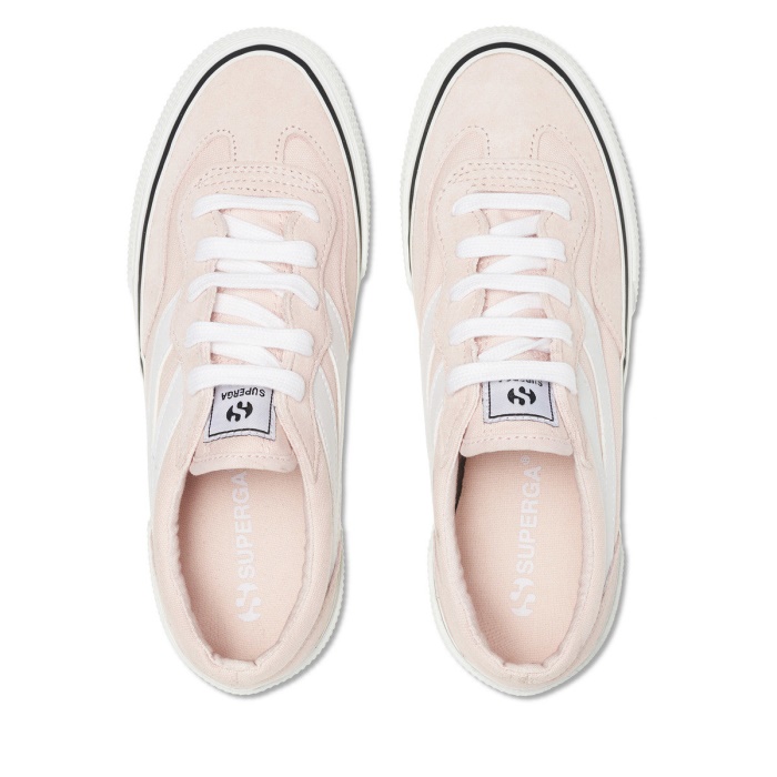 Superga 3041 Revolley Colourblock Platform Pink Ish-White
