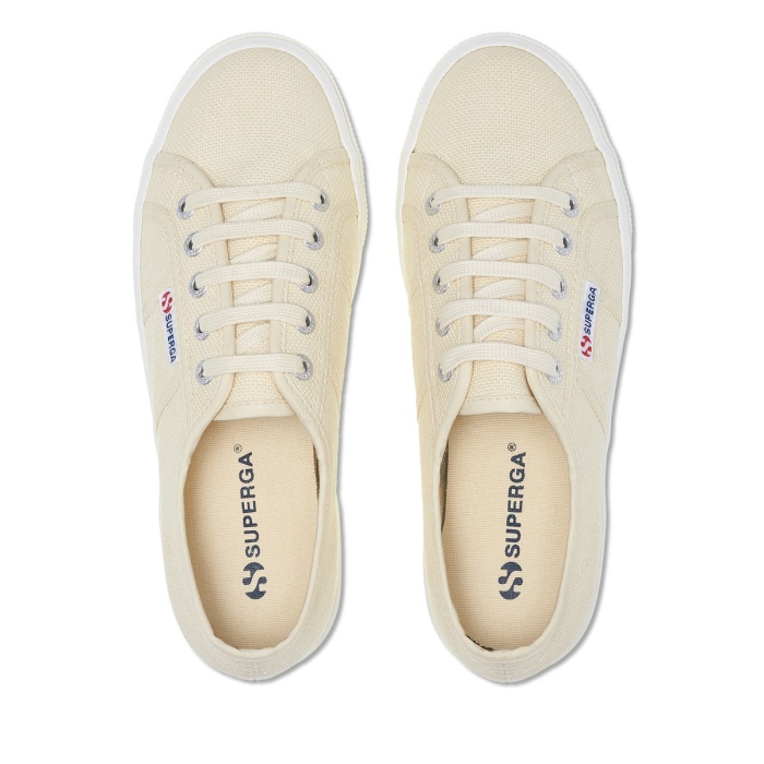 Superga 2730 Mid Platform Beige Lt Eggshell-F Avorio