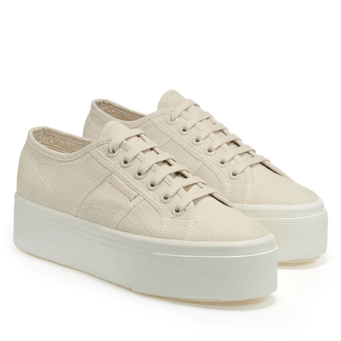 Superga 2790 Shiny Gum Beige Raw Total-Shiny Avorio