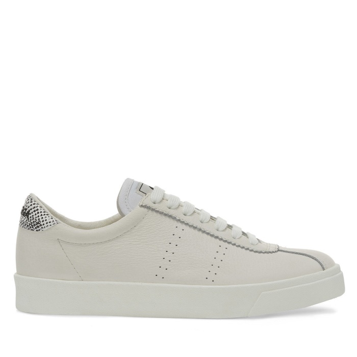Superga 2843 Club S Micro Faux Snake White Avorio Black Snake