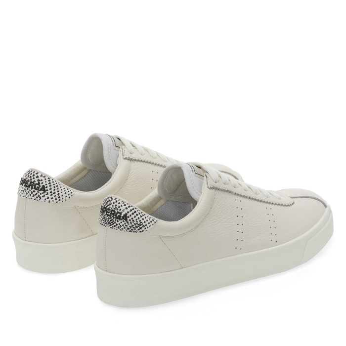 Superga 2843 Club S Micro Faux Snake White Avorio Black Snake