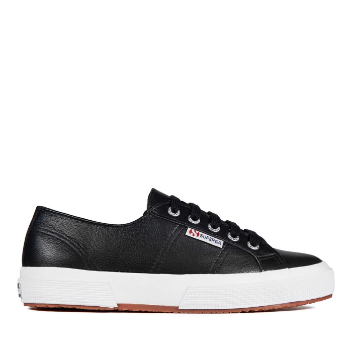 Superga 2750 Nappa Lea Black-White