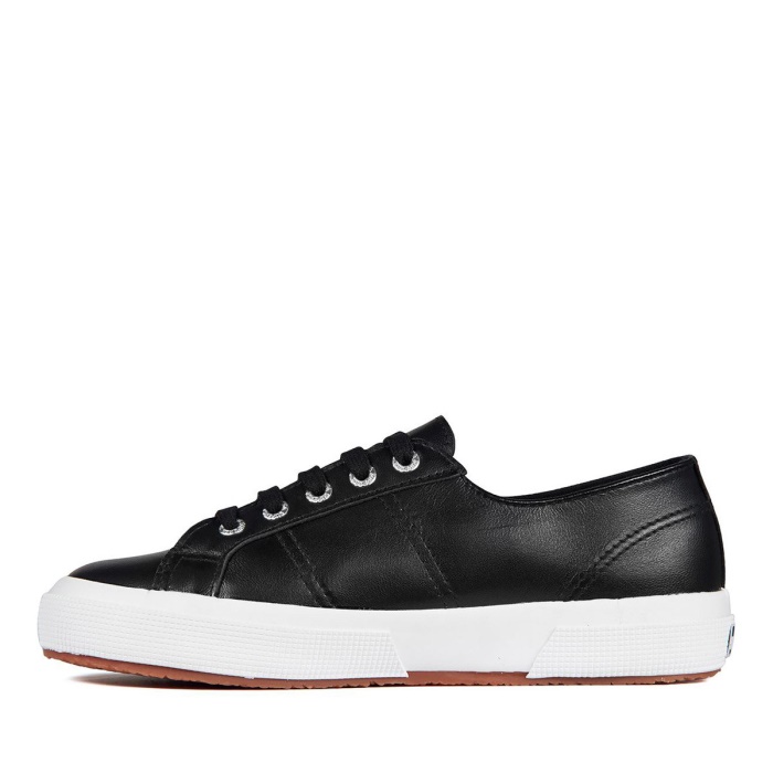 Superga 2750 Nappa Lea Black-White