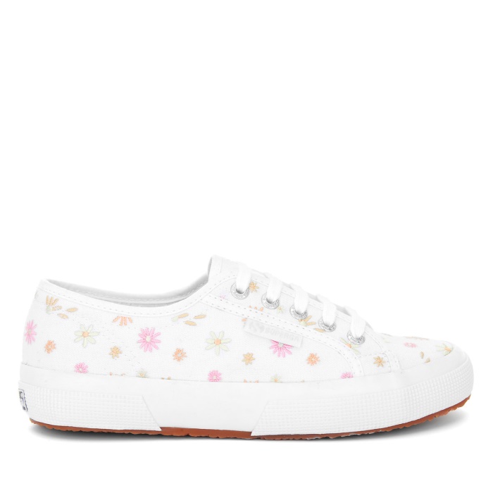 Superga 2750 Flowers Embroidery White-Multicolour Flowers