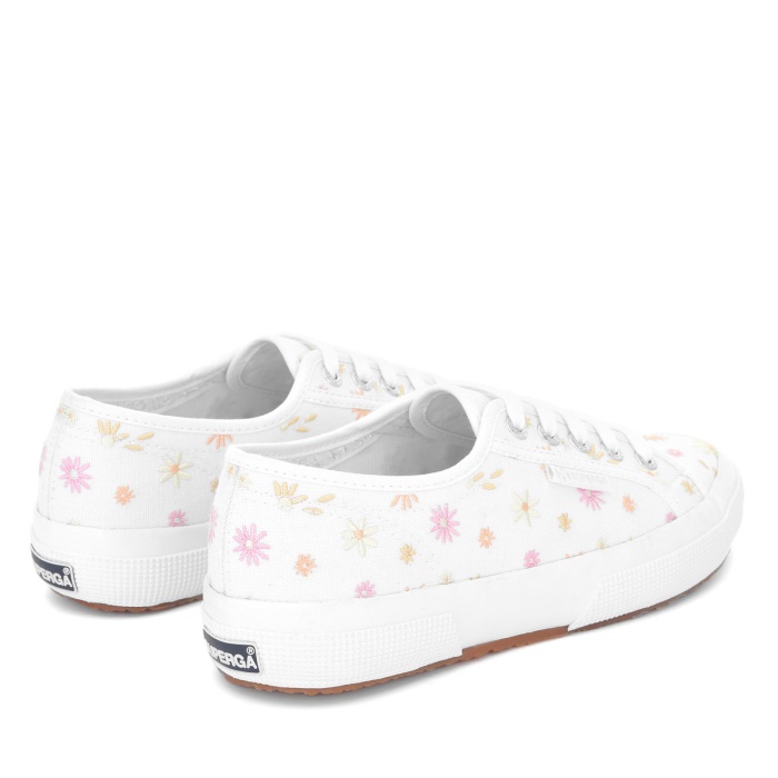 Superga 2750 Flowers Embroidery White-Multicolour Flowers