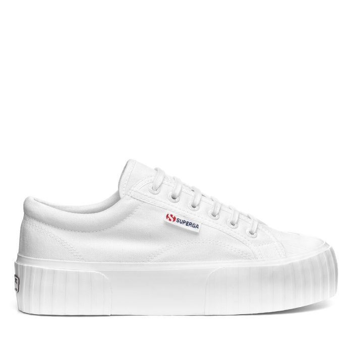 Superga 2631 Stripe Platform White-White Avorio