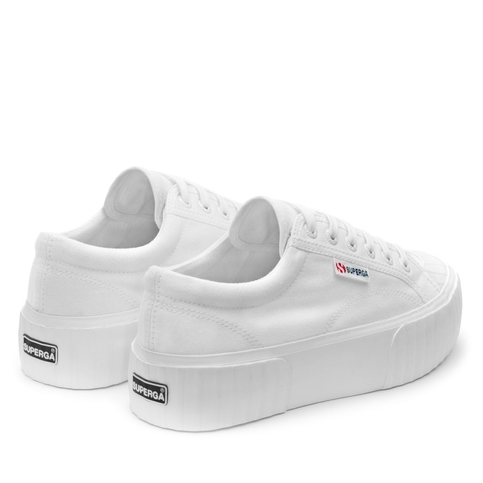 Superga 2631 Stripe Platform White-White Avorio