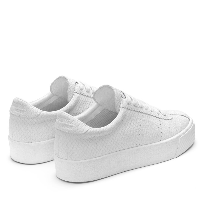 Superga 2854 Club 3 Snake Suede Total White-White