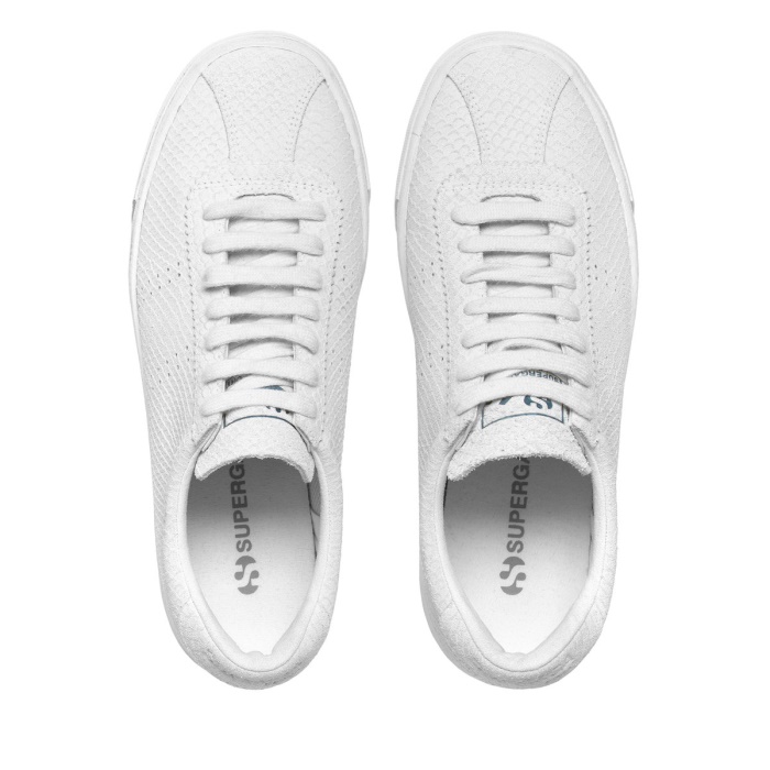 Superga 2854 Club 3 Snake Suede Total White-White