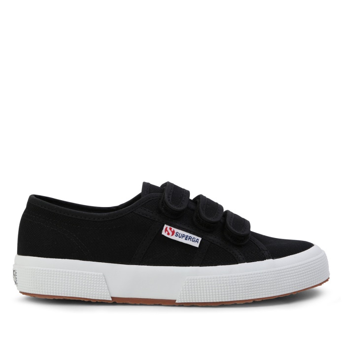Superga 2750 Cotstrap Black-F White