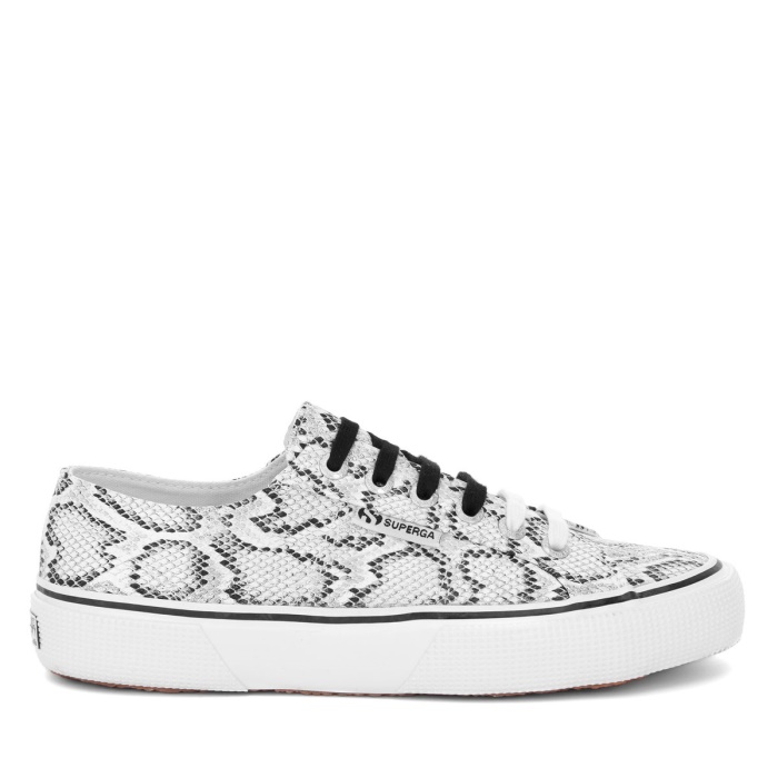 Superga 2490 Bold Snake White Black Snake