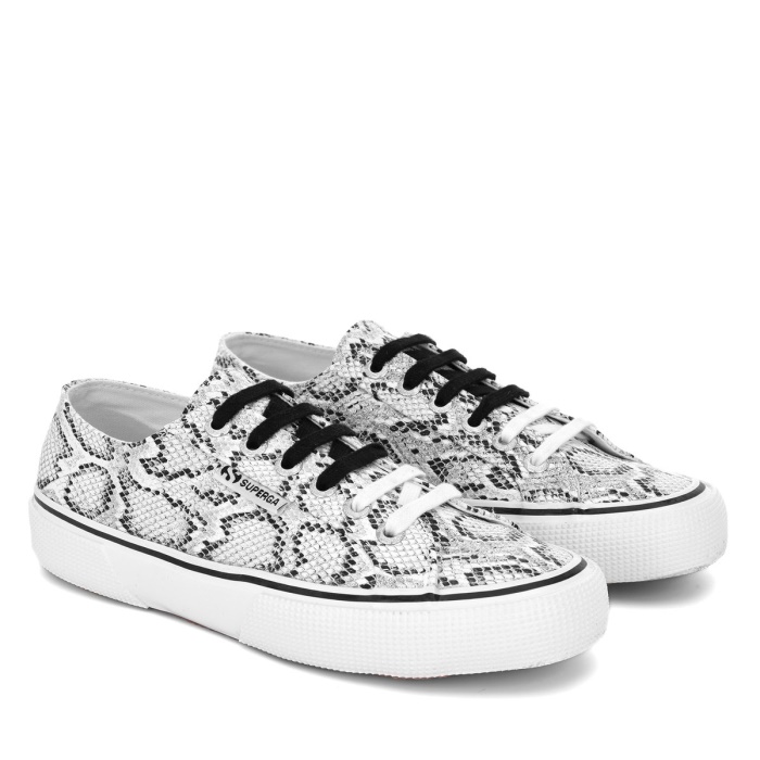 Superga 2490 Bold Snake White Black Snake