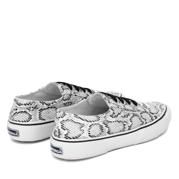 Superga 2490 Bold Snake White Black Snake
