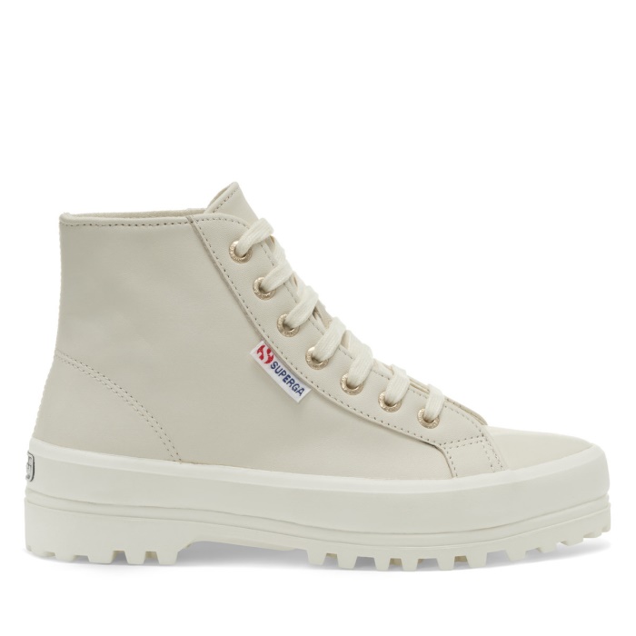 Superga 2341 Alpina Nappa Beige Lt Eggshell-F Avorio