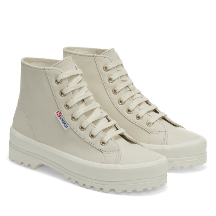 Superga 2341 Alpina Nappa Beige Lt Eggshell-F Avorio