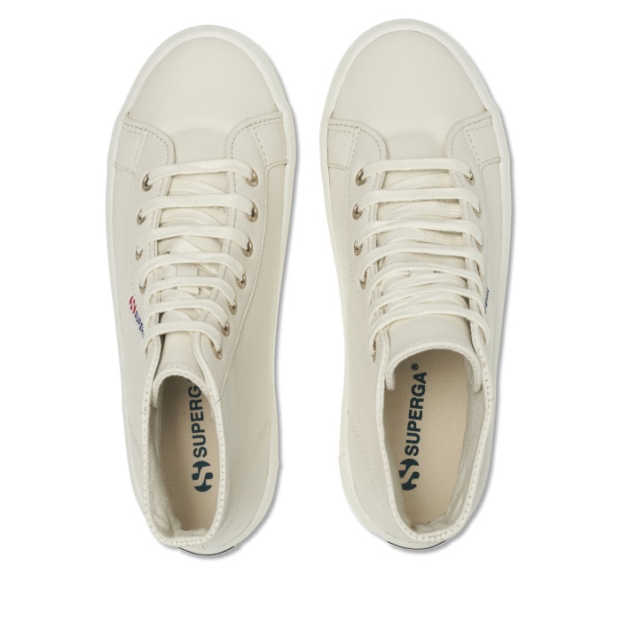 Superga 2341 Alpina Nappa Beige Lt Eggshell-F Avorio